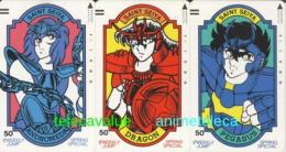 聖闘士星矢 車田正美 少年ジャンプ 3枚セットテレカ Aランク